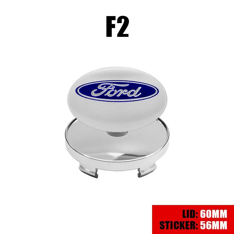 4pcs 60mm Car Wheel Center Hub Cap Auto Rim Covers Emblem Badge For Ford Focus Fiesta Mondeo Ranger Kuga Mustang ST Accessories