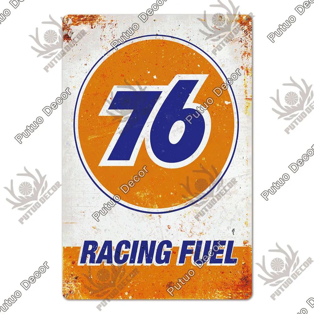 Putuo Decor Gas Oil Garage Vintage Metal Signs Tin Sign Retro Garage Decor Bar Pub Garage Gas Station Decorative Iron Plates