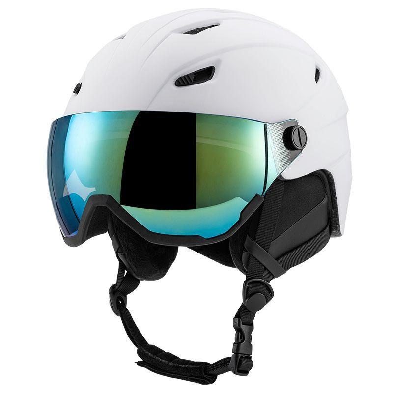 Unisex Ski Helmet With Integrated Goggle Sleeve Warm Impact-Resistant Outdoor Snow Sports Gear Adults