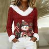 Long Sleeve Shirts For Women Cute Tops Christmas Prints Tees Blouses Casual Plus Size Basic Tops Pullover