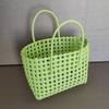 New Holiday Woven Beach Photo Bag - Handheld Hollowed-out Vegetable Basket Handbag