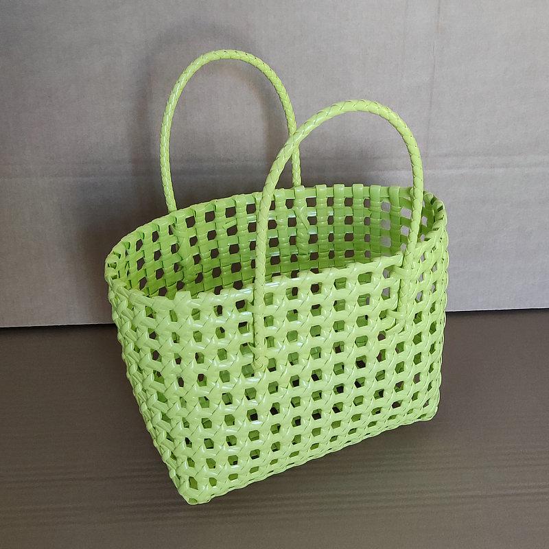 New Holiday Woven Beach Photo Bag - Handheld Hollowed-out Vegetable Basket Handbag