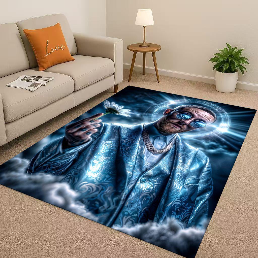 27 Style Top Hip Hop Rapper Star Cartoon Art Living Room Non-Slip Area Rug Carpet for Bedroom Playroom Sofa,Home Decor Doormat