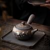 330ml Coarse Pottery Teapot Side Handle Pot Household Ceramic Tea Brewing Pot Vintage Tea Brewing Device