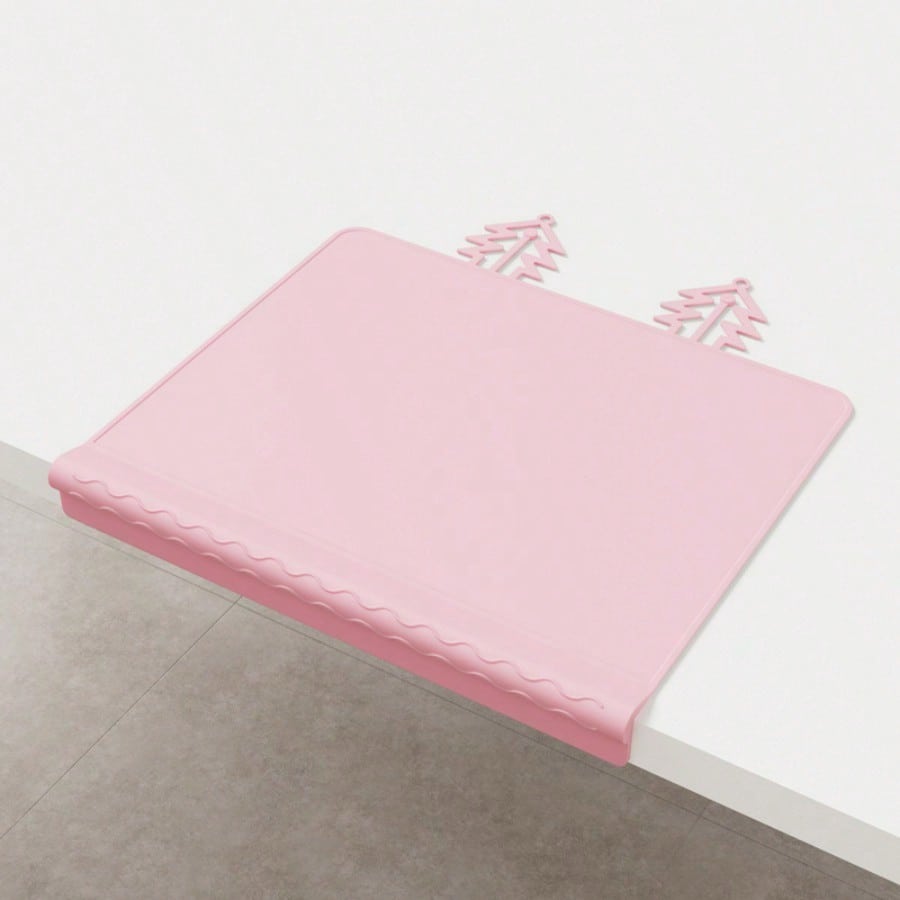 Tapis de table en silicone Tapis de bord de table à manger Tapis anti-salissure rose