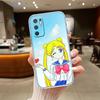 UP44 S-Sailors M-Moon Transparent Phone Case for Motorola Moto G7 G8 G9 G84 G85 G73 G24 G15 Z2 Play Power Plus