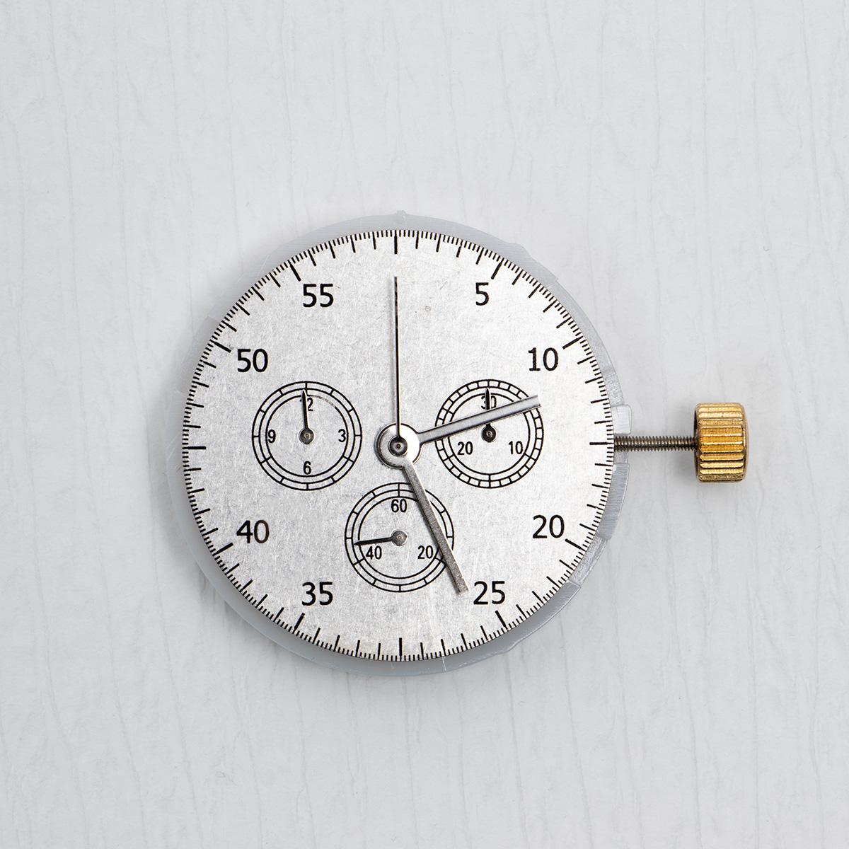 

NEW ETA 7750 For Automatic Watch Movement 3.6.9 Chronogrpah For Asian 7750 movement Durable Movements High Accuracy Clone срібний