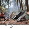 3PCS Vouwmes Vork Lepel Set Vouwbare Bestekset Roestvrijstalen Camping Bestekset voor
