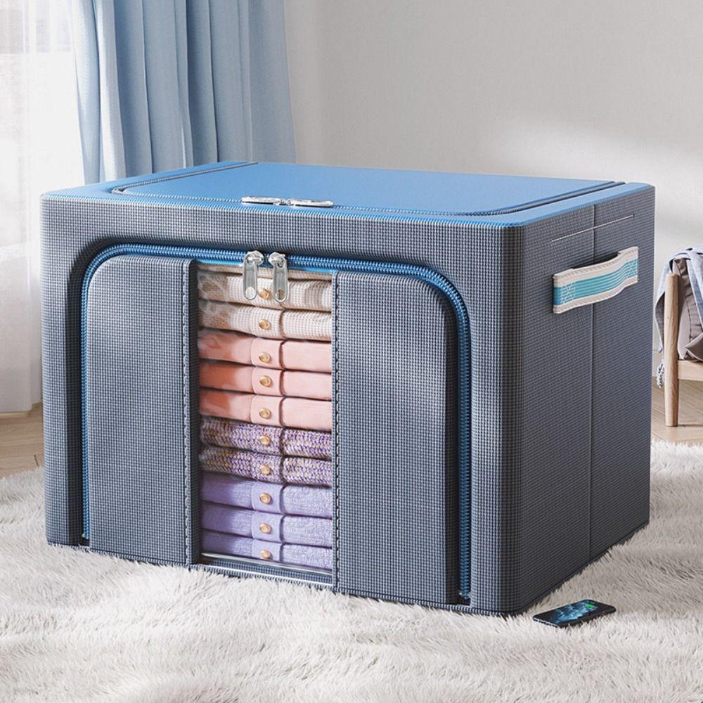 

Steel Frame Support Quilt Storage Bag Oxford Cloth Finishing Storage Box Duvet Down
