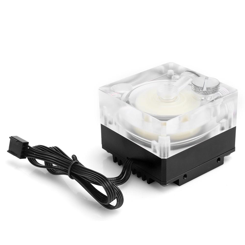 Water Cooling Pump Acrylic Aluminum Computer Accessory Heat Sink Mute for PWM Speed Control