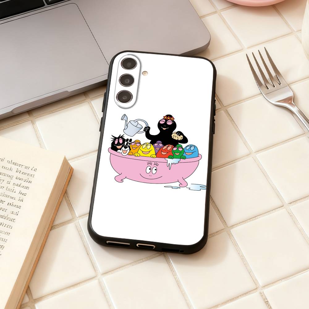 Les B-Barbapapa Family Phone Case For Samsung Galaxy A73,A72,A71,A70,A53,A52,A51,Others Soft Black Shell
