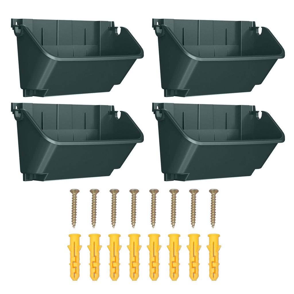 4 Pieces Wall Mounted Planter For Balcony And Patio Ideal For Flowers Herbs And Vegetables