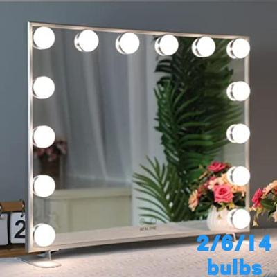 LED Ampul Ayna Ön Işık Hollywood Ayna Makyaj Aynası Işık Dokunmatik Ayarlanabilir 2/6/14 Serisi Ampuller