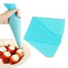 Silicone Reusable Cake Pastry Decorating Bags L Blue Food Safe Non Toxic Easy Clean with Hanging Loops for Baking Cake