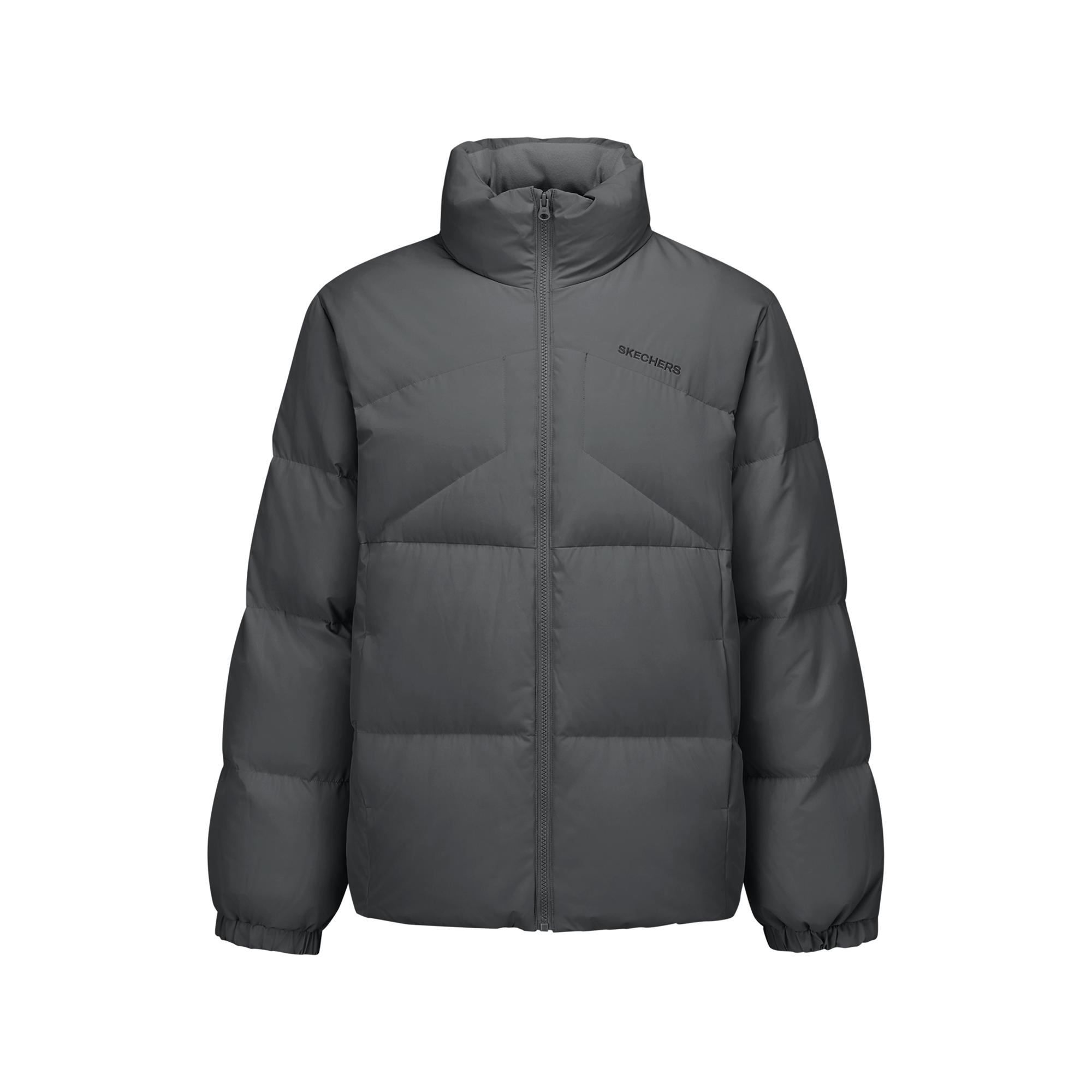 Skechers FW25 Stand Collar Woven Zipper Down Jacket Men outerwear L425M063-013P S