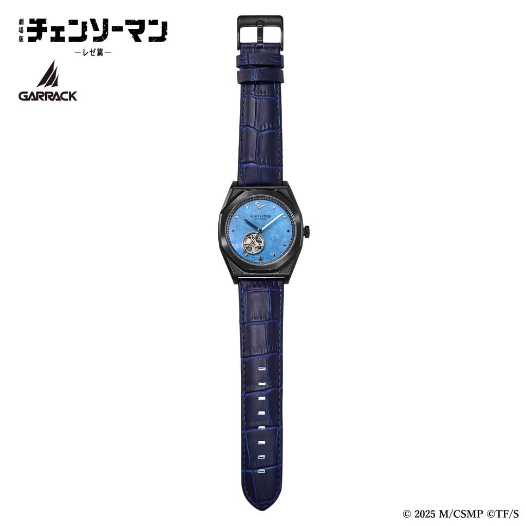 [GARRACK] Chainsaw Man Collaboration Watch, Aki Hayakawa Model, Automatic, 5 ATM Water Resistant, Mineral Glass, Blue Dial, SMS-CM-41-A, Unisex