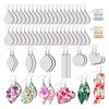 260x Waterdrop Transfer Earring Sublimation Earring Blank with Earring Hook Card Jump Rings for Christmas Women Girl