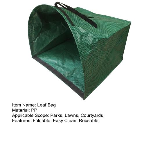 Leaf Collection Bag with Reinforced Carry Handle Large Capacity Garden Leaf Bag Portable Easy Assembly Dustpan Leaves Debris