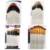 12-Piece Acrylic, Watercolor, and Oil Paint Brush Set – No Shed, Includes 13 Gouache Brushes