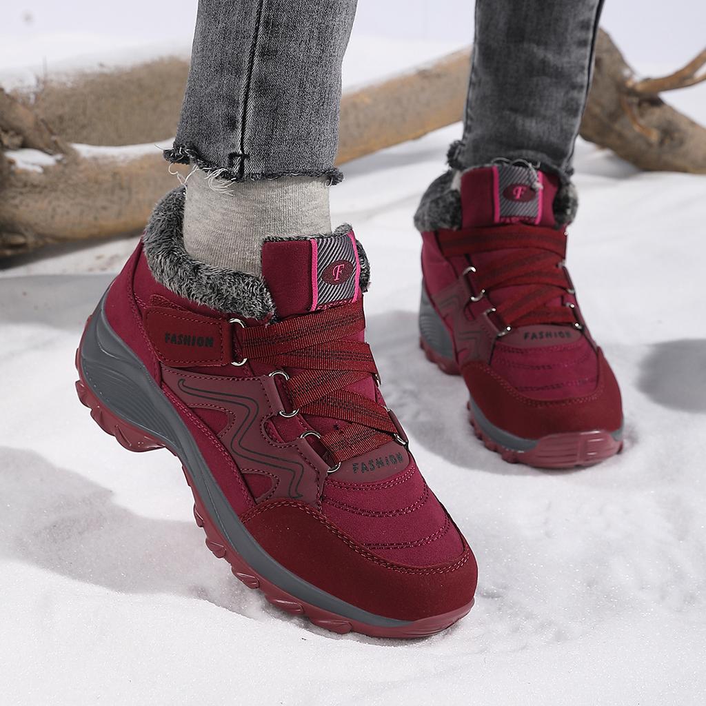 A 2025 cotton shoes for the elderly thick-soled heightening women's shoes winter velvet sports shoes warm snow boots