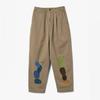 Kapital Chino Broek met Hoge Taille Nime Broek Cactus Borduurwerk Beige Kae1m30000a24
