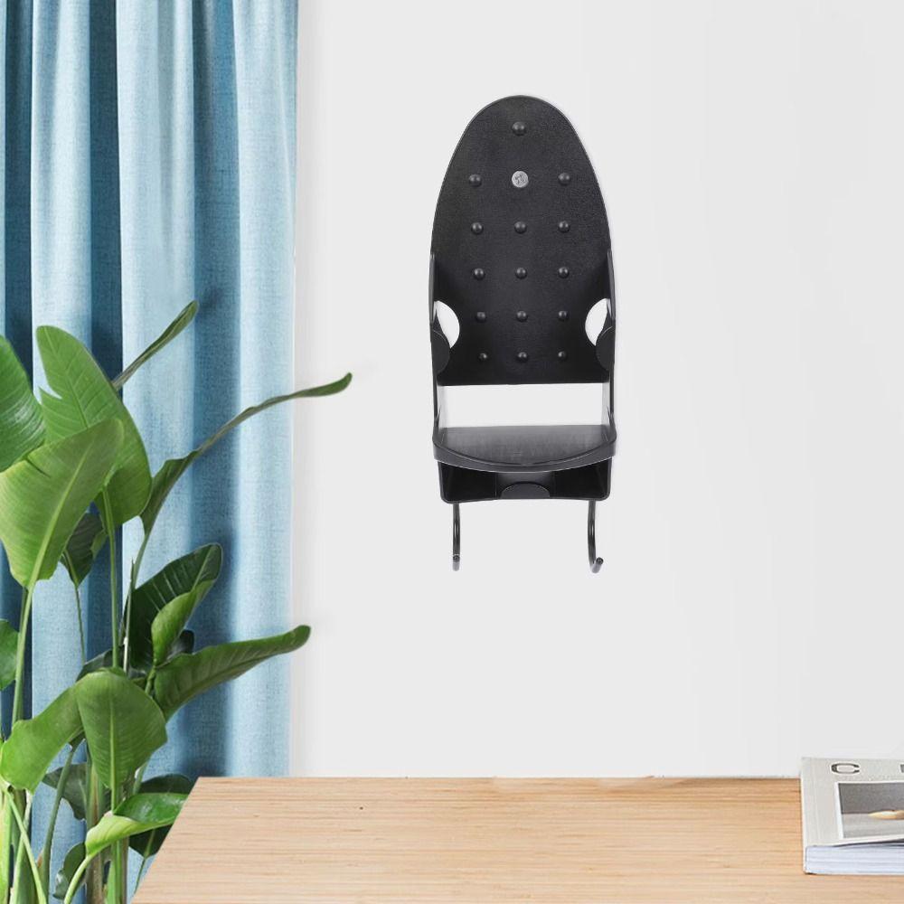 

Black White Iron Holder Two-in-One Hooks Storage Rack Portable Ironing Board Hanger Hotel білий