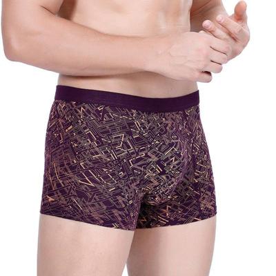 Herren Boxer Unterwäsche Elastisch Mittelhoch geschnitten Dreidimensionale Schnittführung Shorts Slips U-Konvex Schnelltrocknende Slips