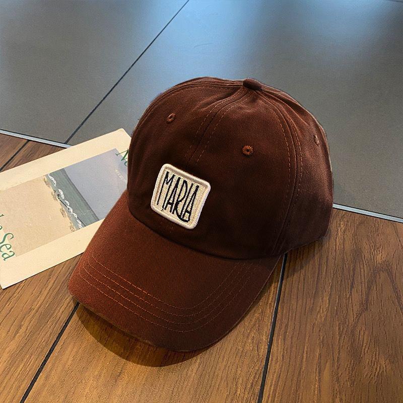 Embroidery Letter Maria Baseball Hat Peaked Cap Adjustable Breathable Shade