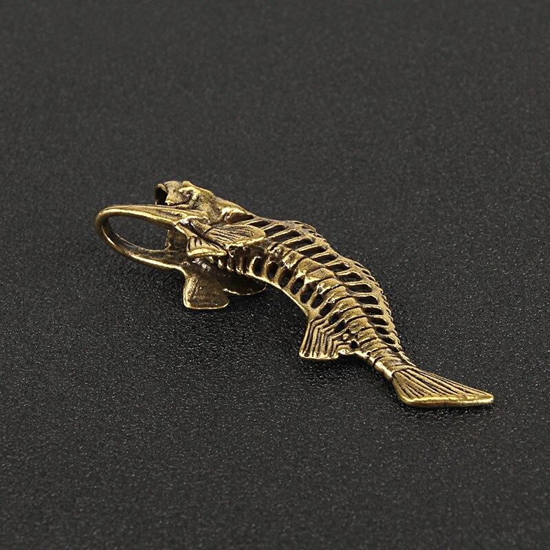 Breloc Vintage din Alamă Os de Pește DIY Paracord Cheie Auto Pandantiv Coardă Accesorii Inel de Chei Agățat