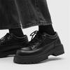Men's British Style Height Increasing Derby Shoes - Black Leather, Thick Sole, Casual or Wedding Wear