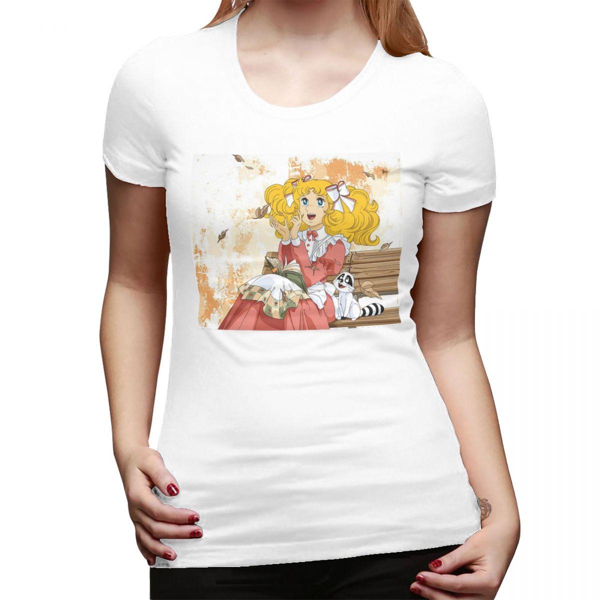 

Candy Candy Anime TShirt for Women Round Neck Streetwear T Shirts Womens Tees Short Summer Clothes Tops 4XL