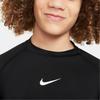Nike Camiseta Infantil Manga Longa Ajustada Secagem Rápida Tops Infantis Preto FJ6822-010
