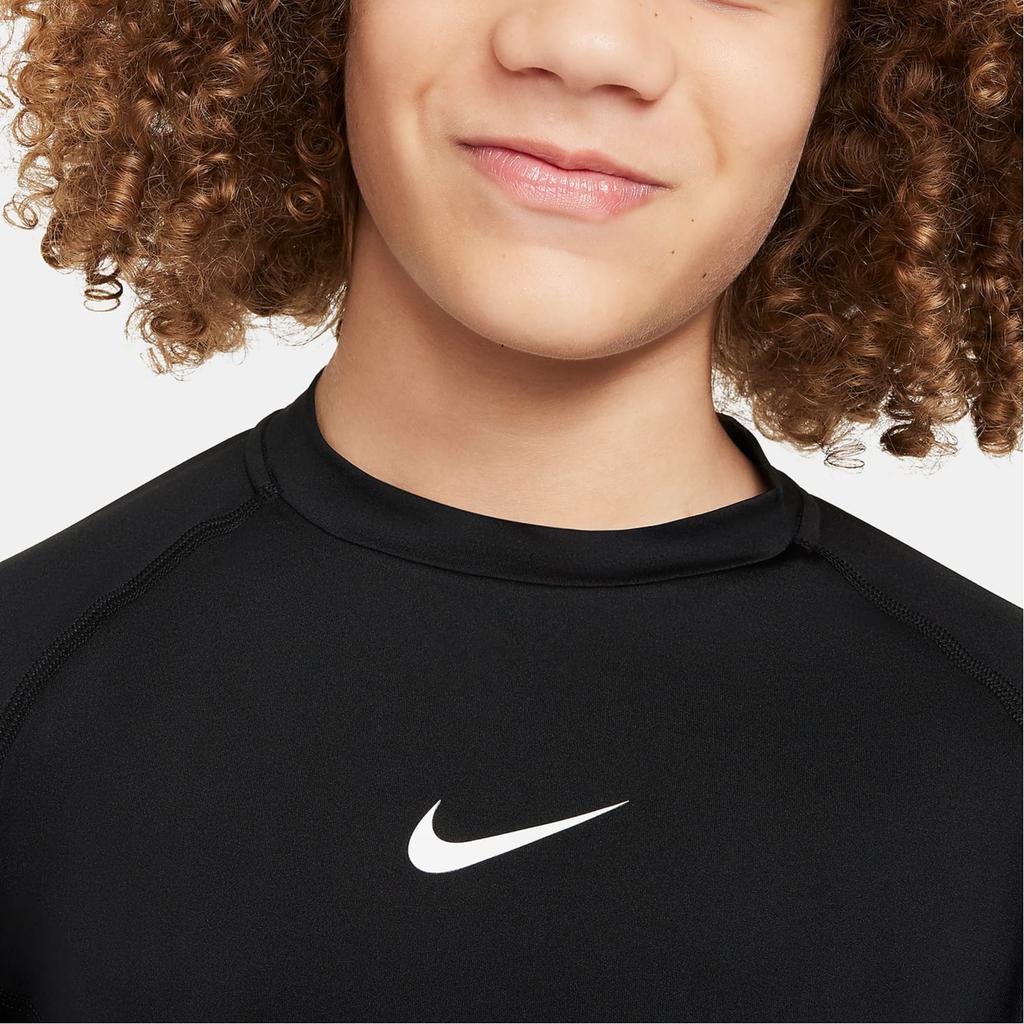 Nike Camiseta Infantil Manga Longa Ajustada Secagem Rápida Tops Infantis Preto FJ6822-010