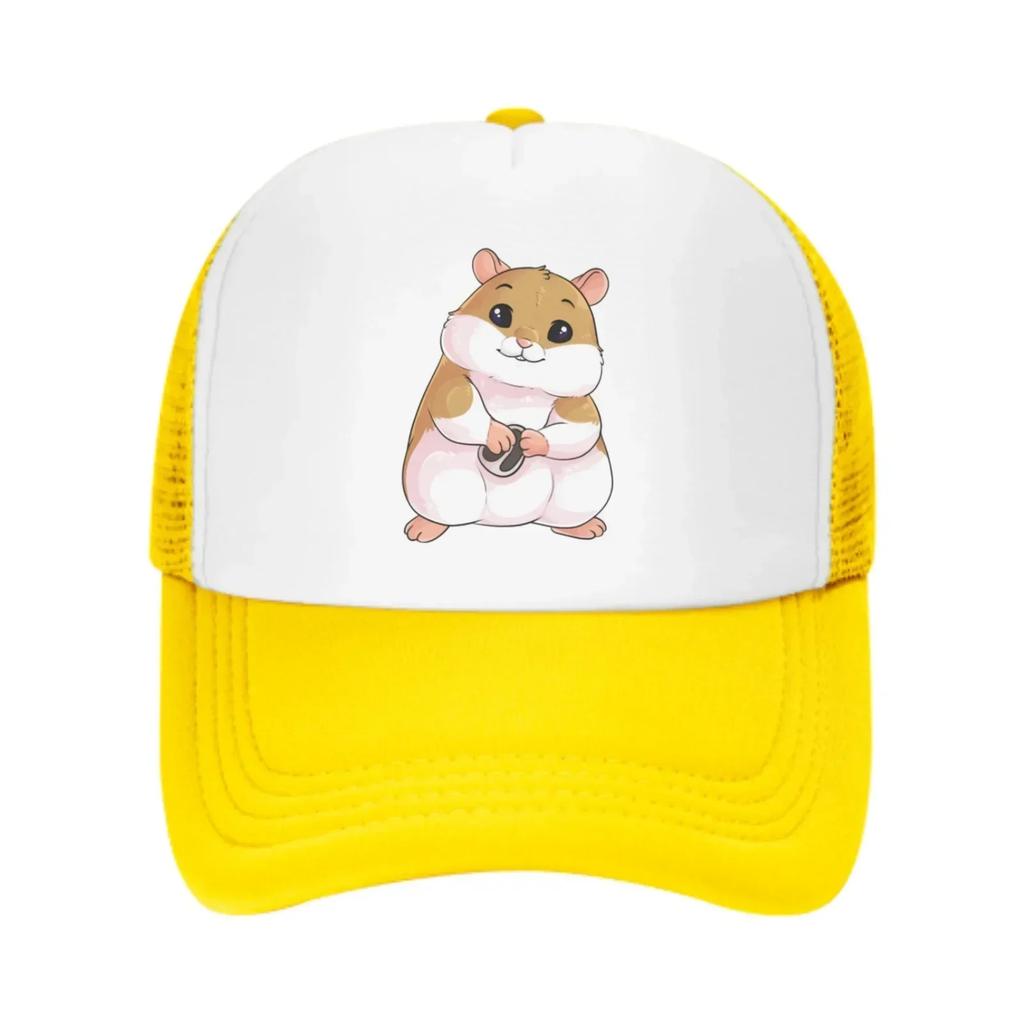 Hamster Protects Melon Seeds Summer Leisure Sports Daily Sun Hat Fishing Outdoor Unisexs and Womens Truck Caps Fashion