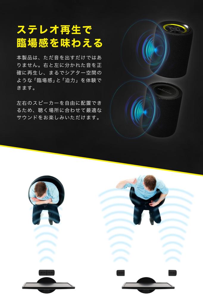 MaGdget Dual Separate Dual Bluetooth Magnetic Max Loud Portable Stereo SD AUX Long USB TELEC Certified Speaker, Speaker, Waterproof, IPX6, Speaker,