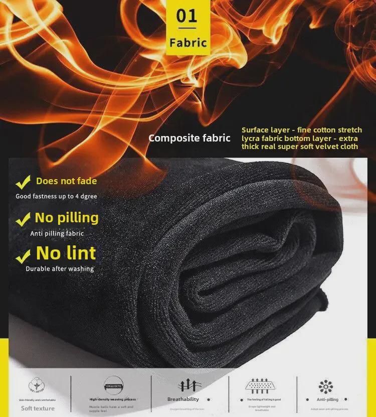 Men's Winter Camouflage Fleece-Lined Work Pants - Wear & Dirt Resistant, Deep Crotch, Cuffed, Large Size