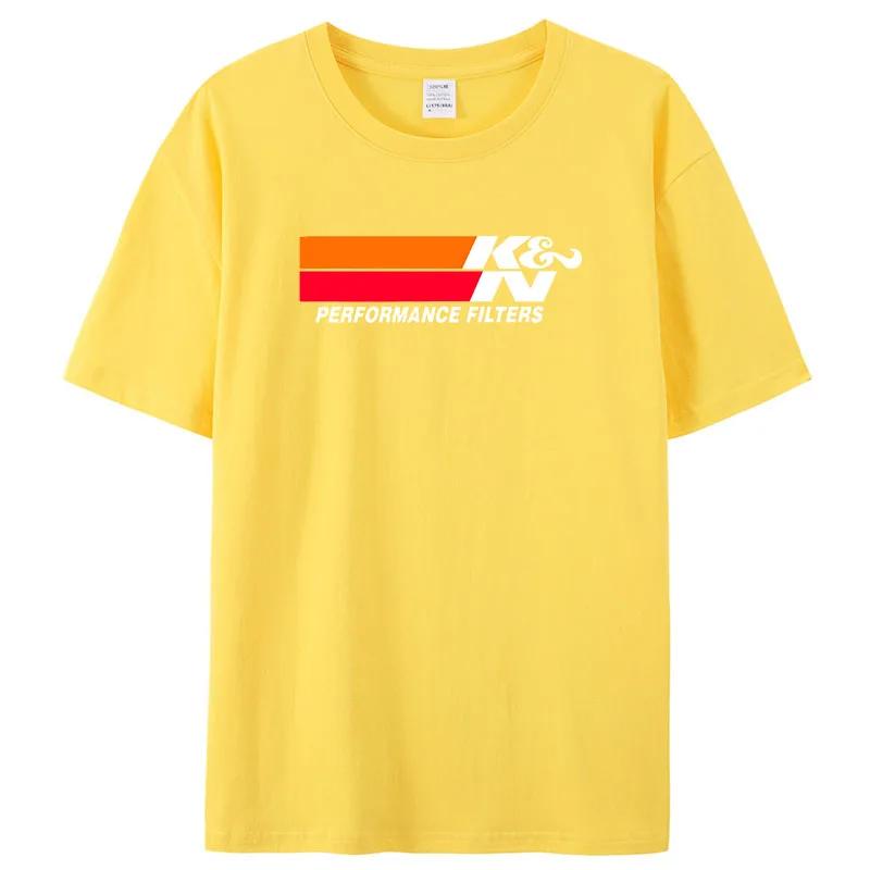 T-ShirtK&N Hochleistungs-Luft- und Ölfilter Luftansaugungen Herren Baumwolle Cool Harajuku Lustiges T-Shirt Männliches Vintage T-Shirt