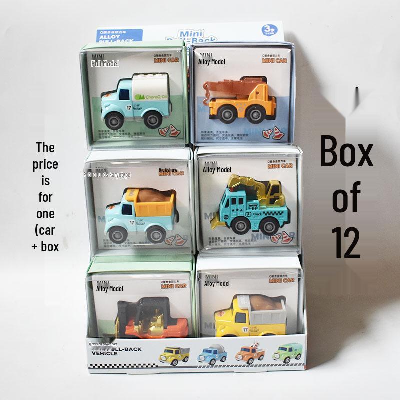 Alloy Pull-Back Engineering Toy Car Model for Kids
