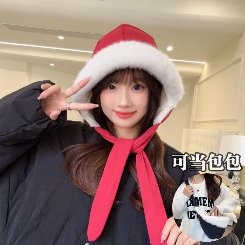 

New children s winter velvet thickened windproof, cold-proof and warm cotton hat outdoor cycling ear protection headgear One Size