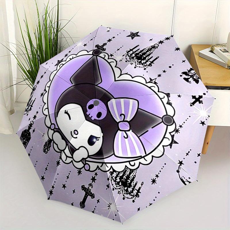 

Gothic Kitty,Cute Chandelier Automatic Folding Umbrella-Simple 8-Rib Design, Bright Cartoon Pattern, Durable Iron Frame, Suitable For Travel