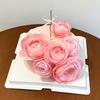 Círculos de Papel de Wafer Rosa Comestíveis Decorações de Bolo Para Casamento Aniversário Sobremesas