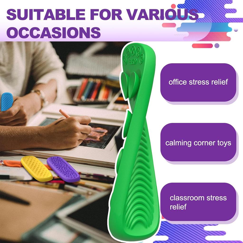 8Pcs Sensory Strip Fidget Toys Kids Autism Decompression Calming Fidgeting Toy Adults Stress Desk Anxiety Relief Sensory Toy