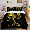Nirvana Tribute Art Design Bedding Duvet Cover Set Duvet Cover Pillowcases (1*Duvet Cover 2*Pillowcases, Without Duvet Insert)