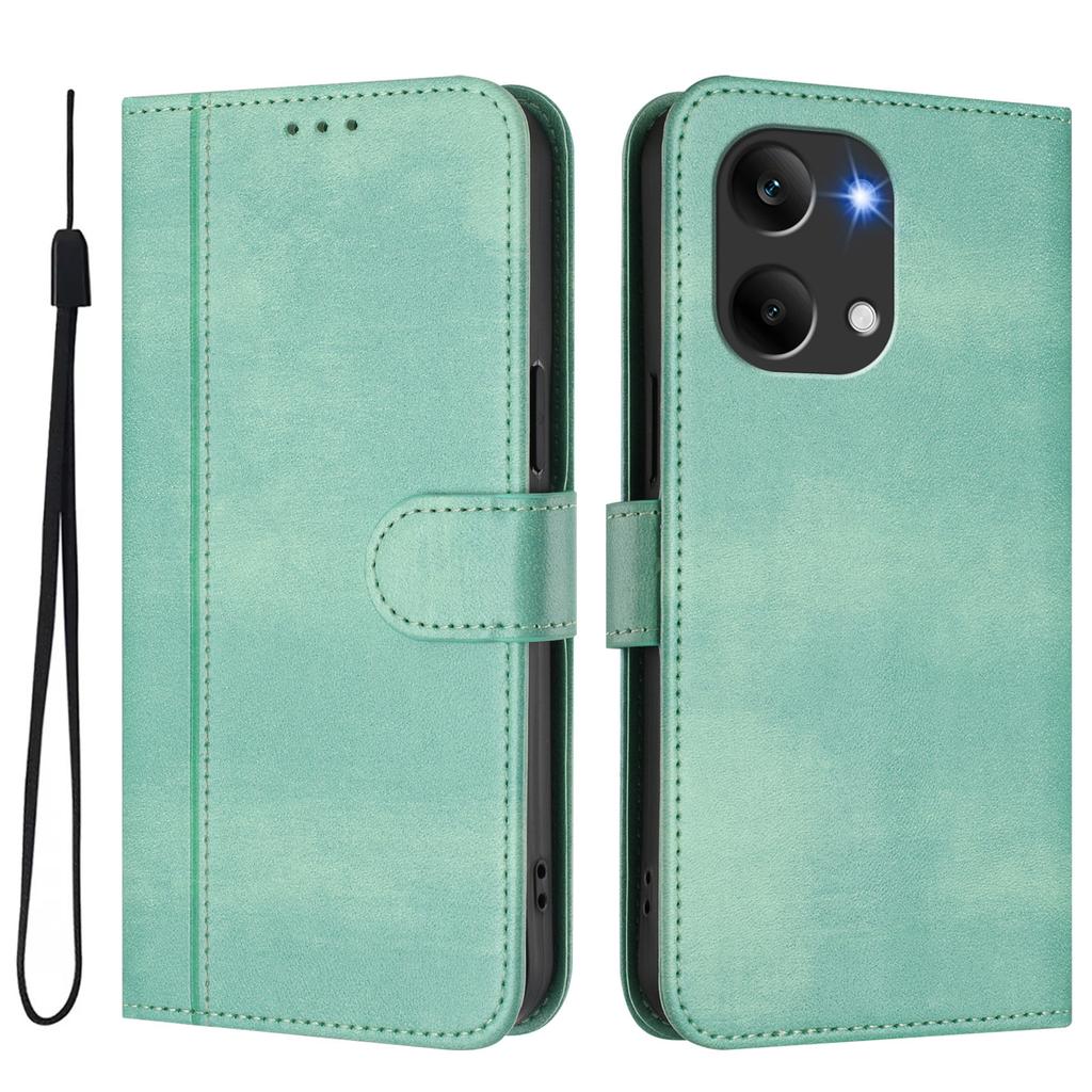 Wallet Case for Poco X8 Pro Max 5G - Leather/PU, Green, With Lanyard
