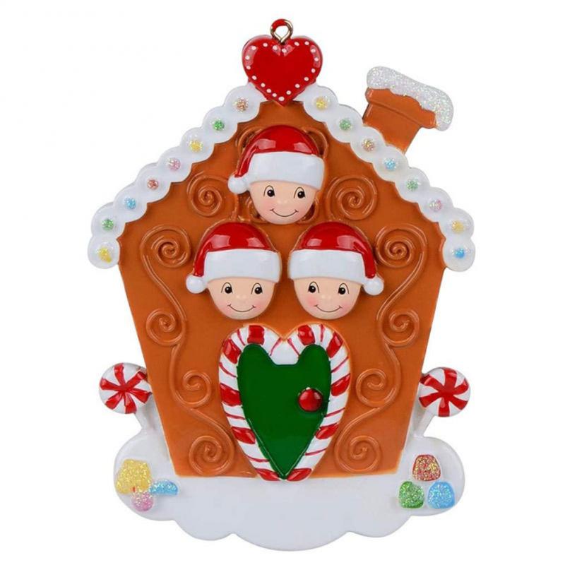 Christmas Tree Family Ornament Hanging Pendant Reindeer DIY Name Card For Holiday Decor Xmas Tree Pendant Crafts Gifts