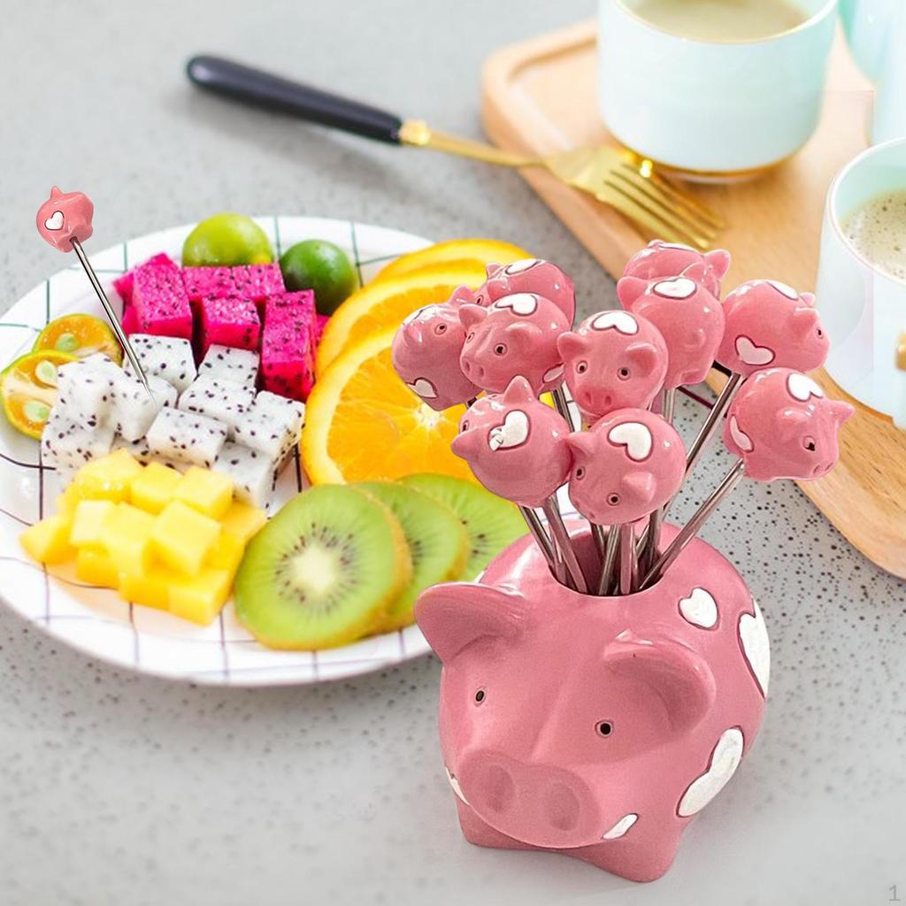 Food Forks And Skewers, Holders, Fruit Sweet Stainless Steel Forks,