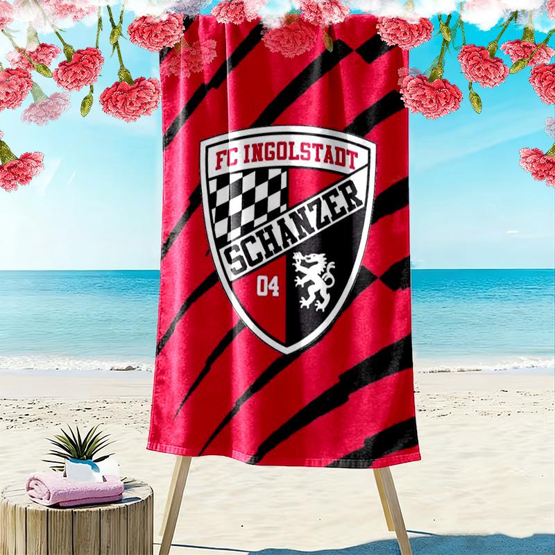 FC Ingolstadt Schanzer Print Beach Towel, Large Soft Quick Dry Towel for Beach Camping Swimming