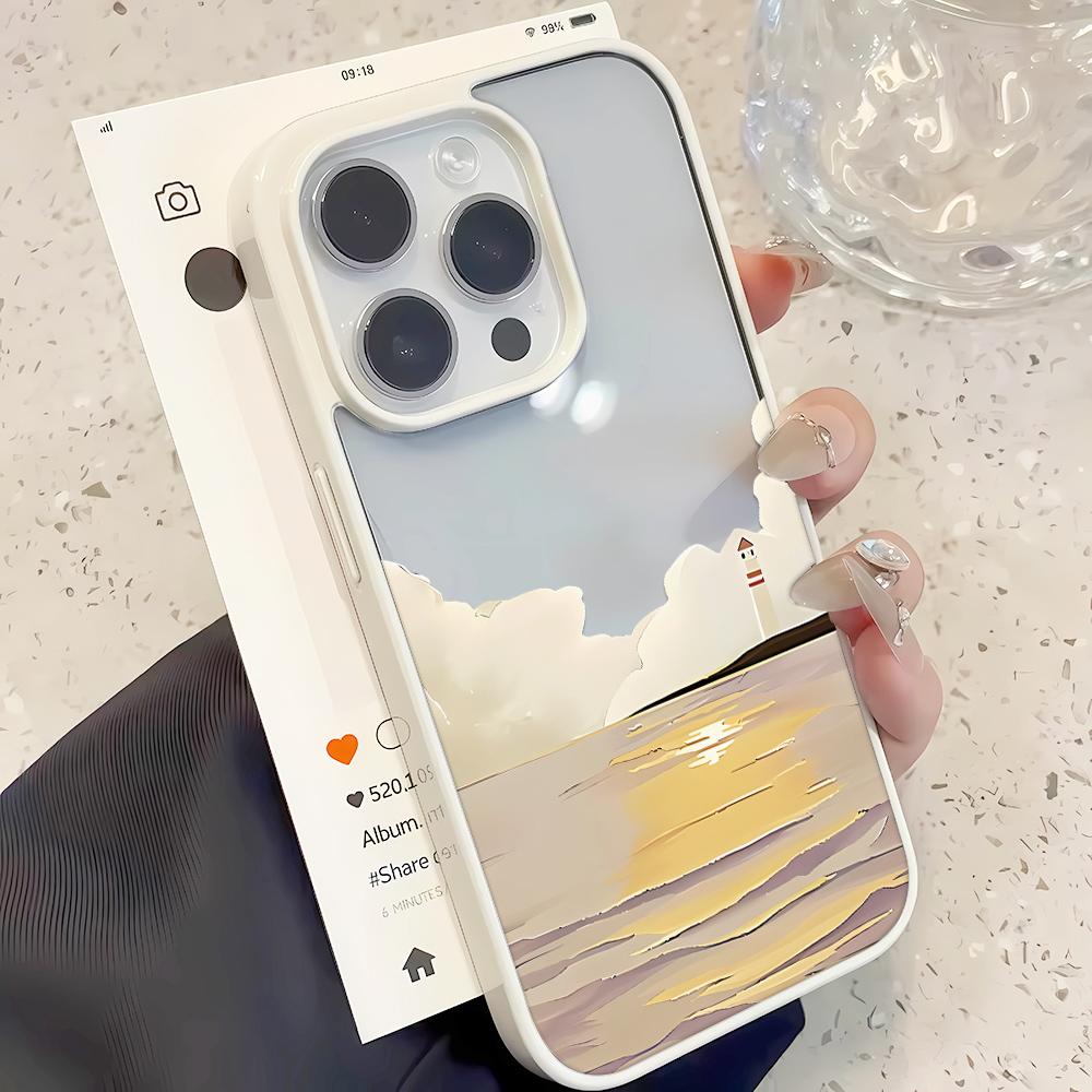 Sunrise Over The Sea Phone Case For IPhone 16 15 14 Pro 13 12 11 17 Pro Max Case 16 Plus 17 Air Shockproof Soft Clear Case Coque