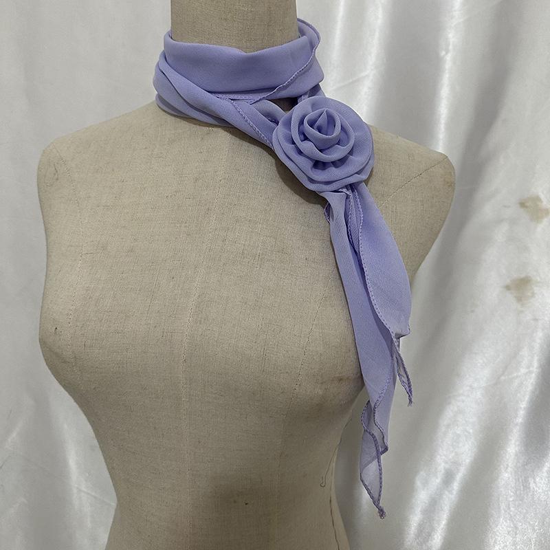 26 Colors Decorative Headscarf Solid  Pink Rose Knitted Scarf Shawl Shawl Flower Sunscreen Headscarf Ladies Office Scarf