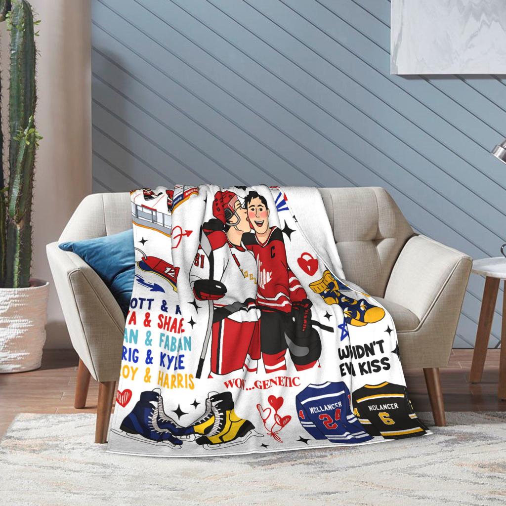 Heated Rivalry Blankets Hockey Romance Fleece Vintage Warm Throw Blankets for Home Winter